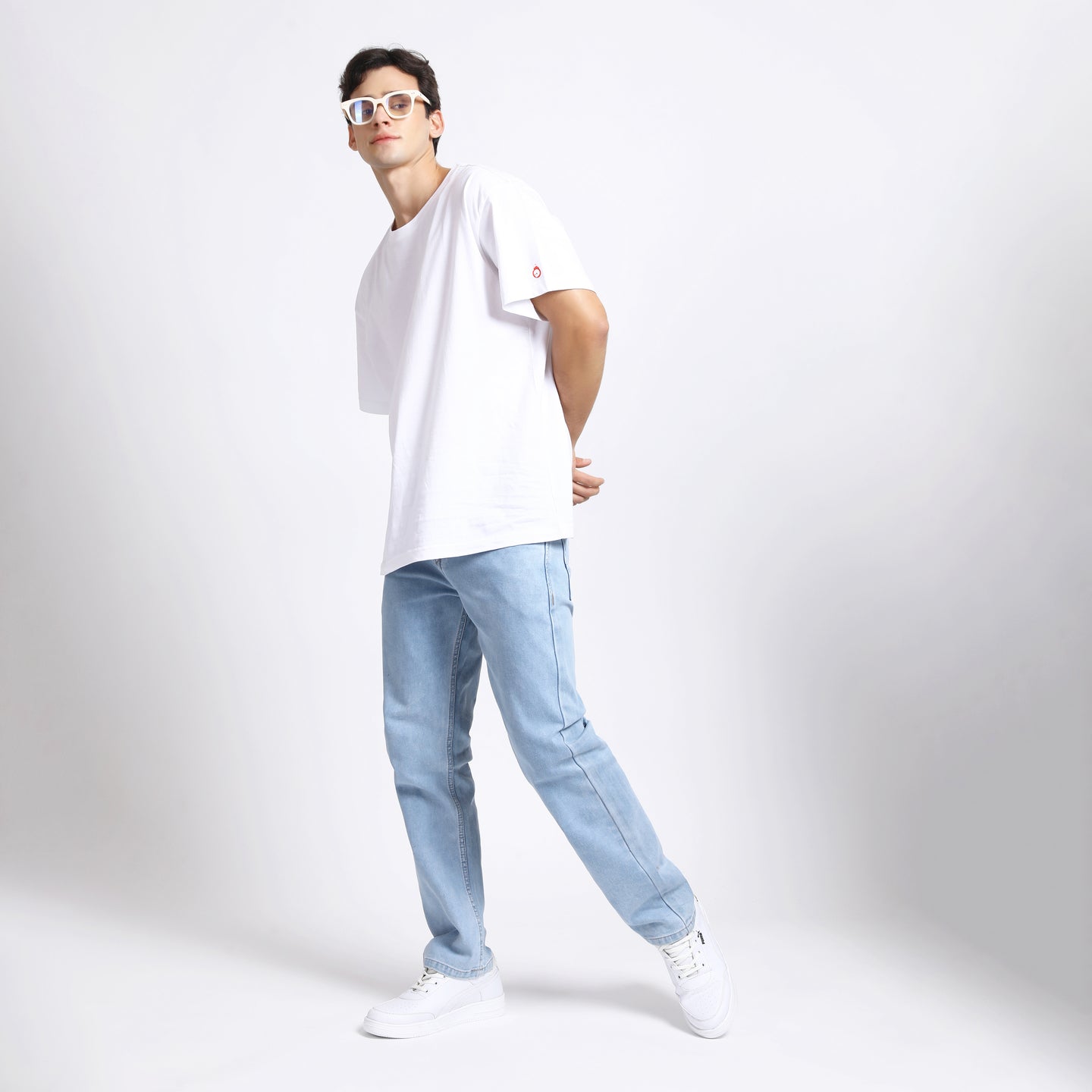 ICE BLUE BAGGY FIT JEAN TEDDY 4724